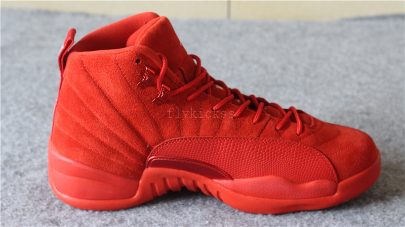 Authentic Air Jordan 12 Premium Red Suede